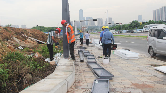 東莞圍擋基礎(chǔ)塊安裝-東莞建筑工地施工項目<